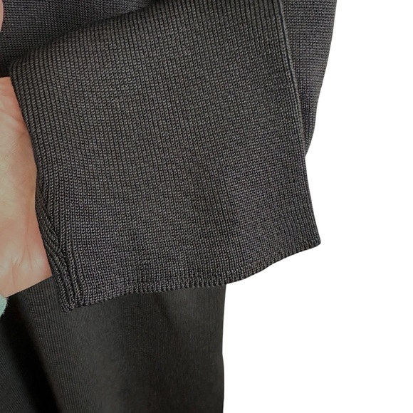 Vintage 90s Belford 100% Silk Black Longline Cardigan Sweater Minimalist Classic - Picture 10 of 16